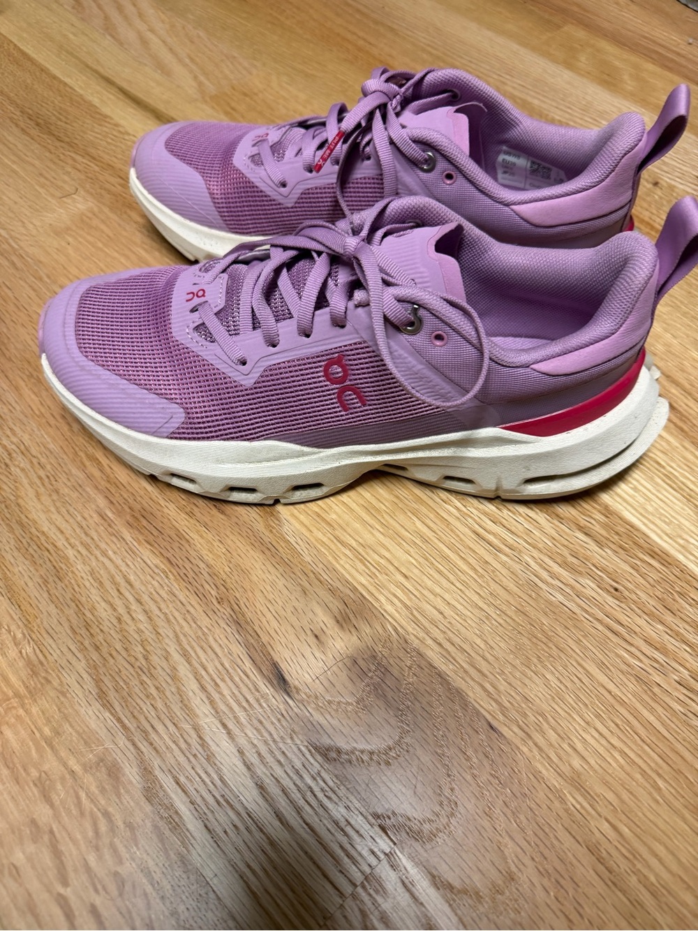 On Running Lavender and Hot Pink Women's Sneakers
